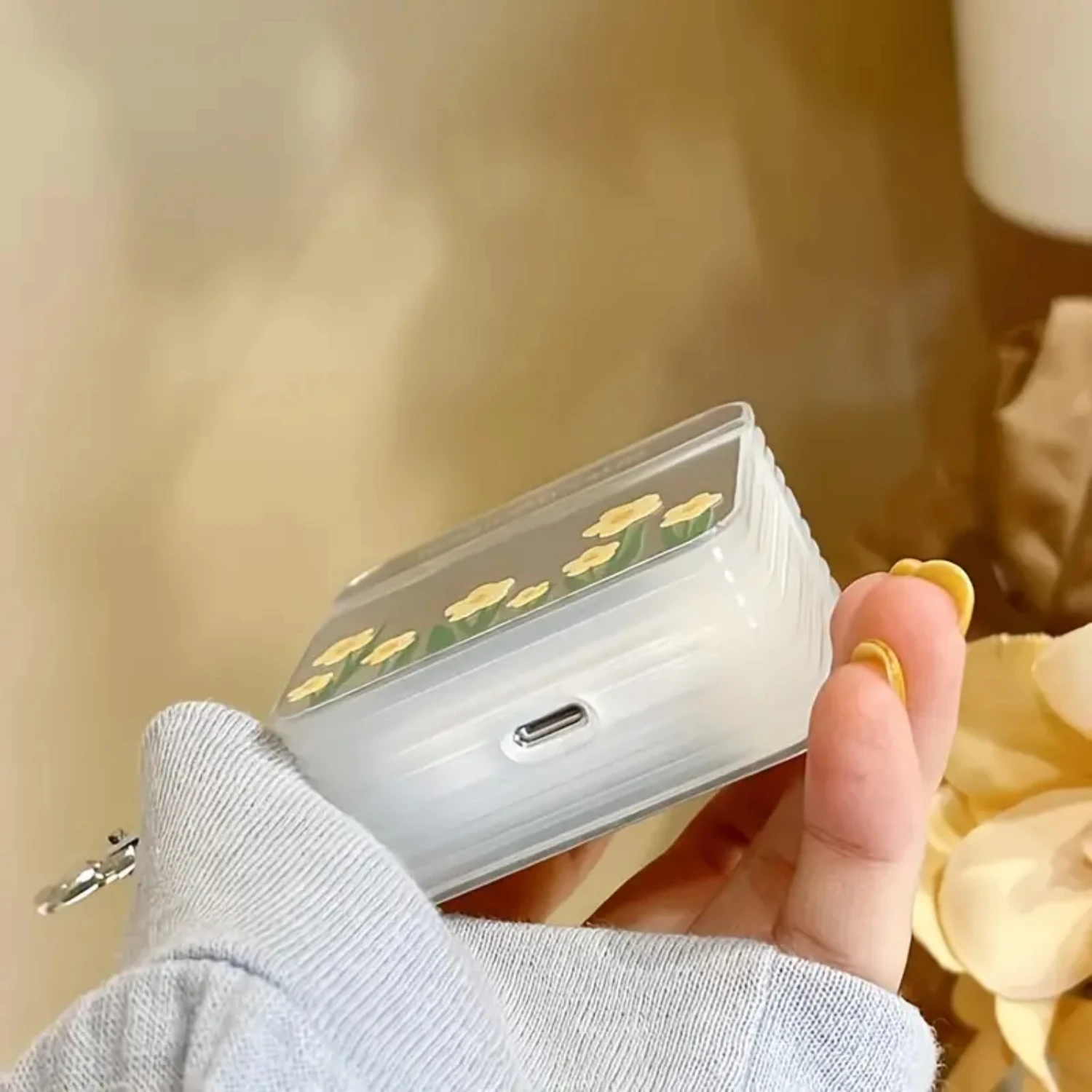 Зеркальный чехол Air Pod с подходящим брелком для AirPods 1/2 Pro Pro2 3