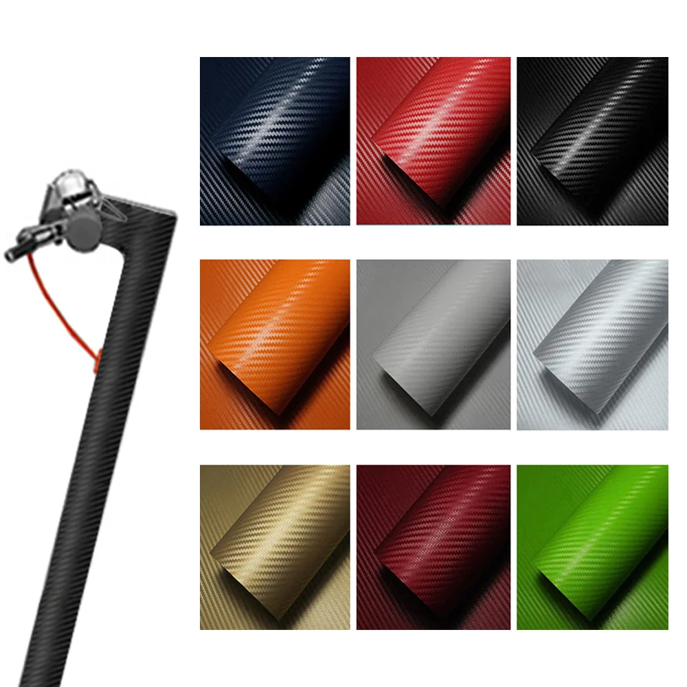 3D Carbon Fiber Stickers 30cmx127cm For Xiaomi M365 Pro Electric Scooter Decoration Decal Cover Sticker Wrap Skin Accessories