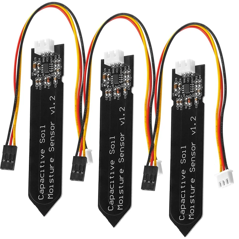 

3 X Soil Moisture Sensor Hygrometer Module V1.2 Capacitive Compatible With For Arduino