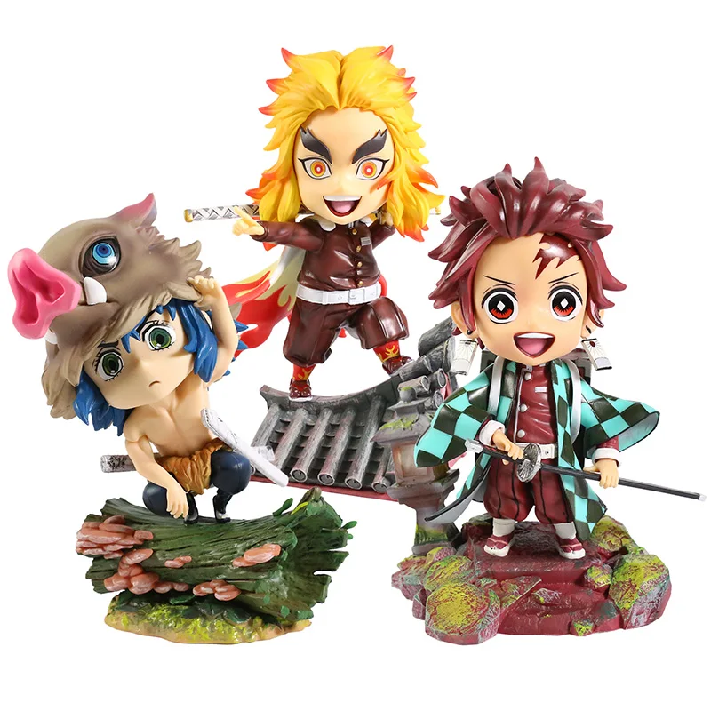 

Demon Slayer Hashibira Inosuke Kamado Tanjirou Rengoku Kyoujurou PVC Figure Statue Decoration Model Toy