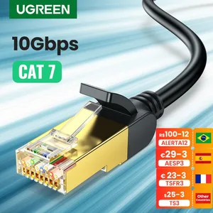 Ugreen Cat7 кабель Ethernet RJ45 Cat 7 сетевой плоский сетевой кабель RJ45 патч-корд 1 м5 м 10 м20 м для ПК Router ноутбук кабель ethernet