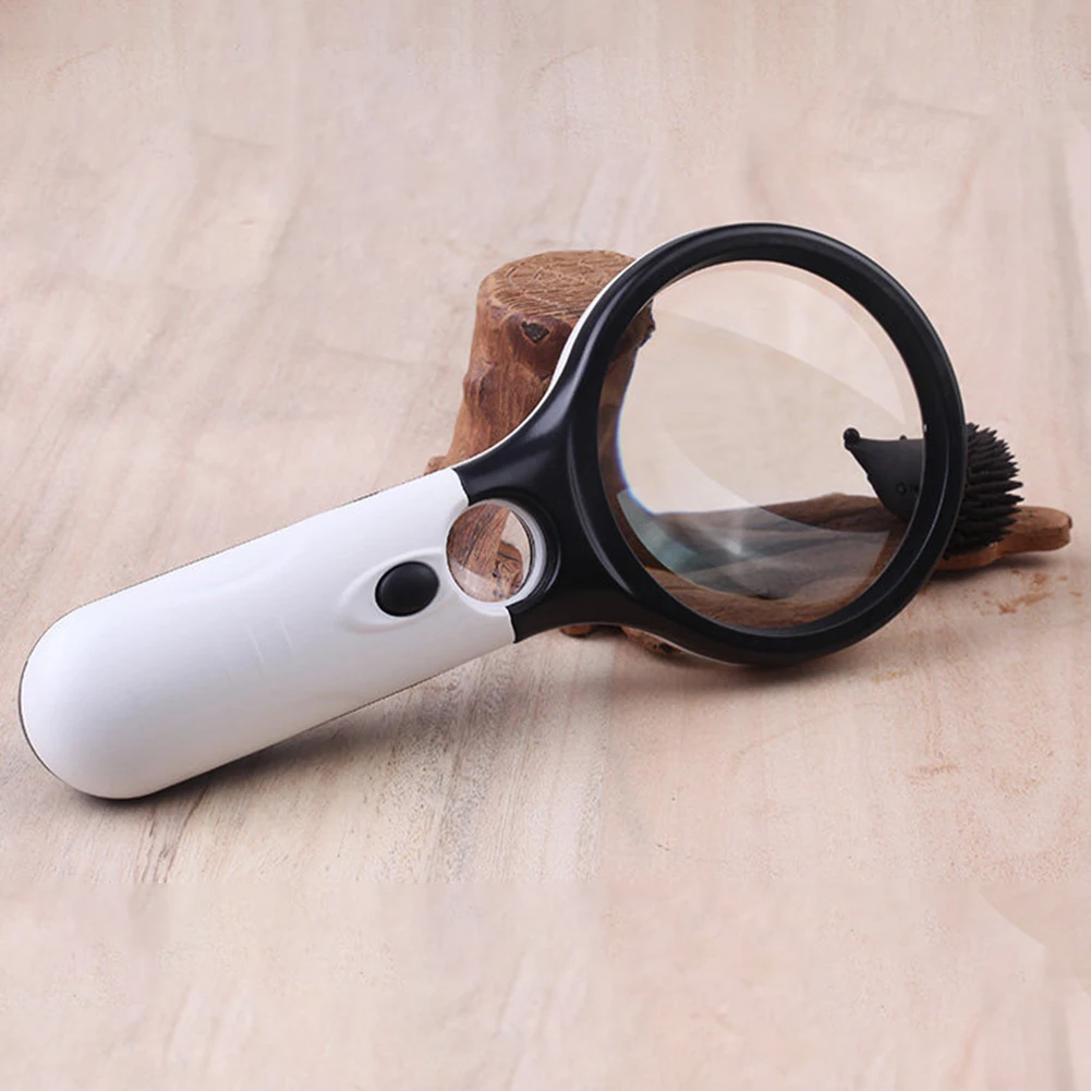 

Small LED Light Magnifying Glass Jewelry Identification Magnifying Glass For Adults