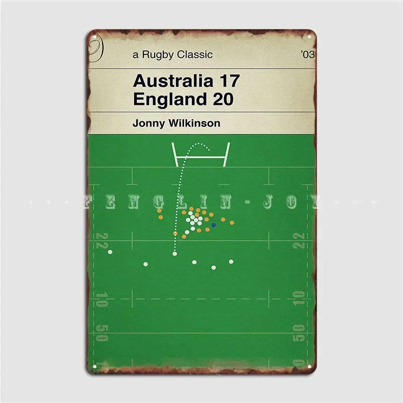 Плакат для регби Jonny Wilki металлический знак настенная пещера клуб бар дизайн