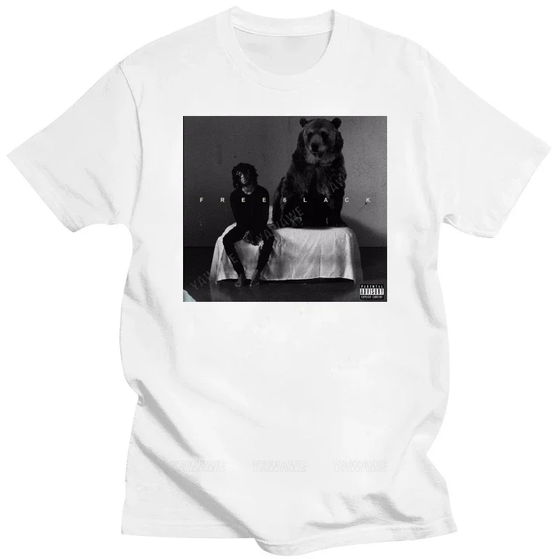 Черная мужская летняя брендовая футболка 6Lack Free Custom Мужская модная новая черная