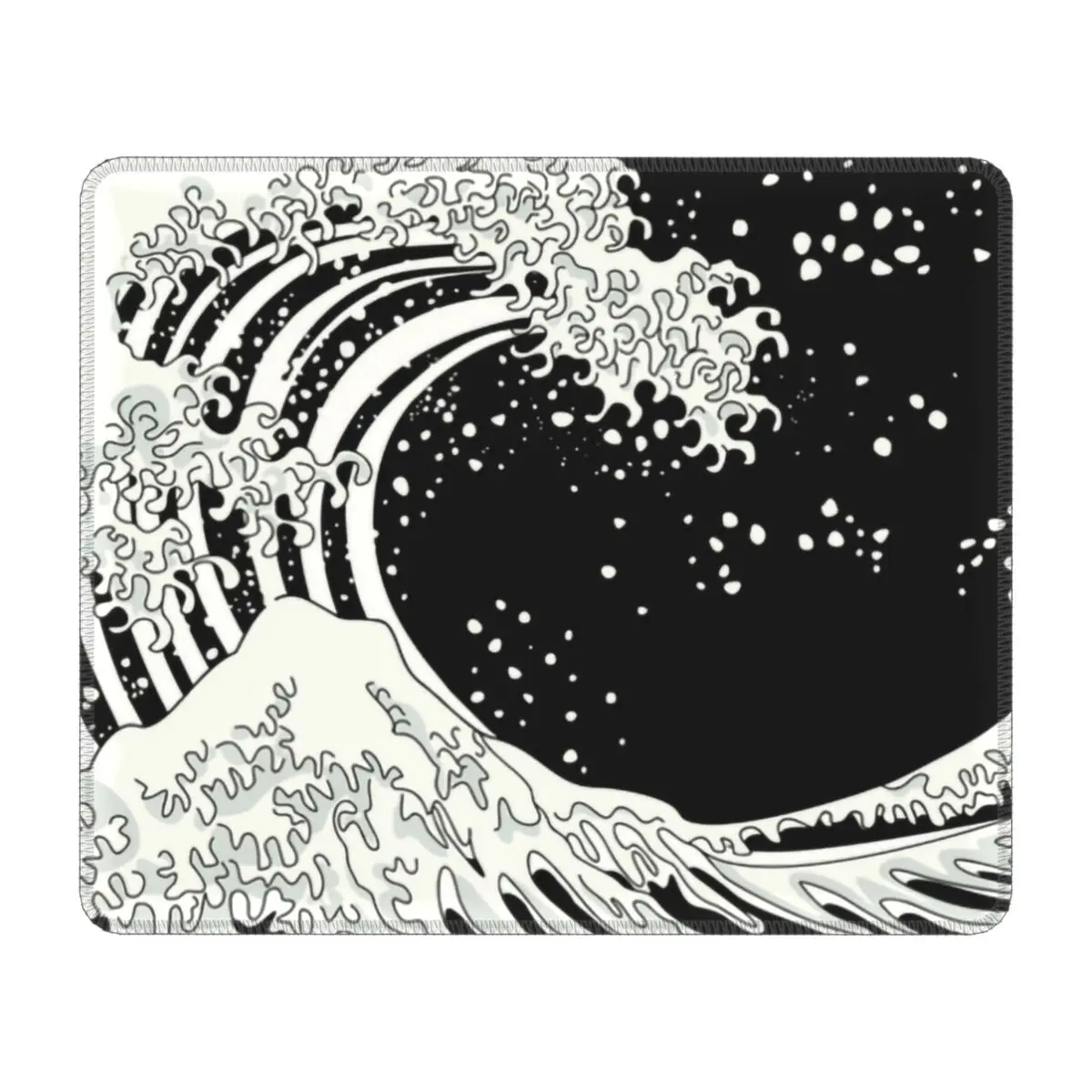 

Черный и белый коврик для мыши Kanagawa коврики для компьютерной мыши с большой волной, Нескользящий Резиновый японский коврик для мыши ukiyo-e для...