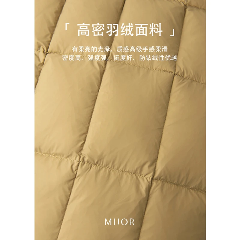 High Quality Winter Coat Women 90% White Duck Down  High Street  Wide-waisted Zipper Rabbit Collar Detachable Jacket Women