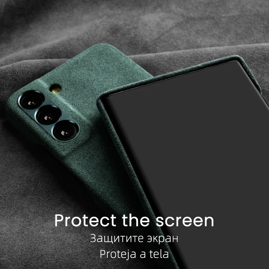 YMW ALCANTARA Case for Samsung Galaxy S23 Ultra Plus S22+ 5G Luxury Business Supercar Same Artificial Leather Phone Cases