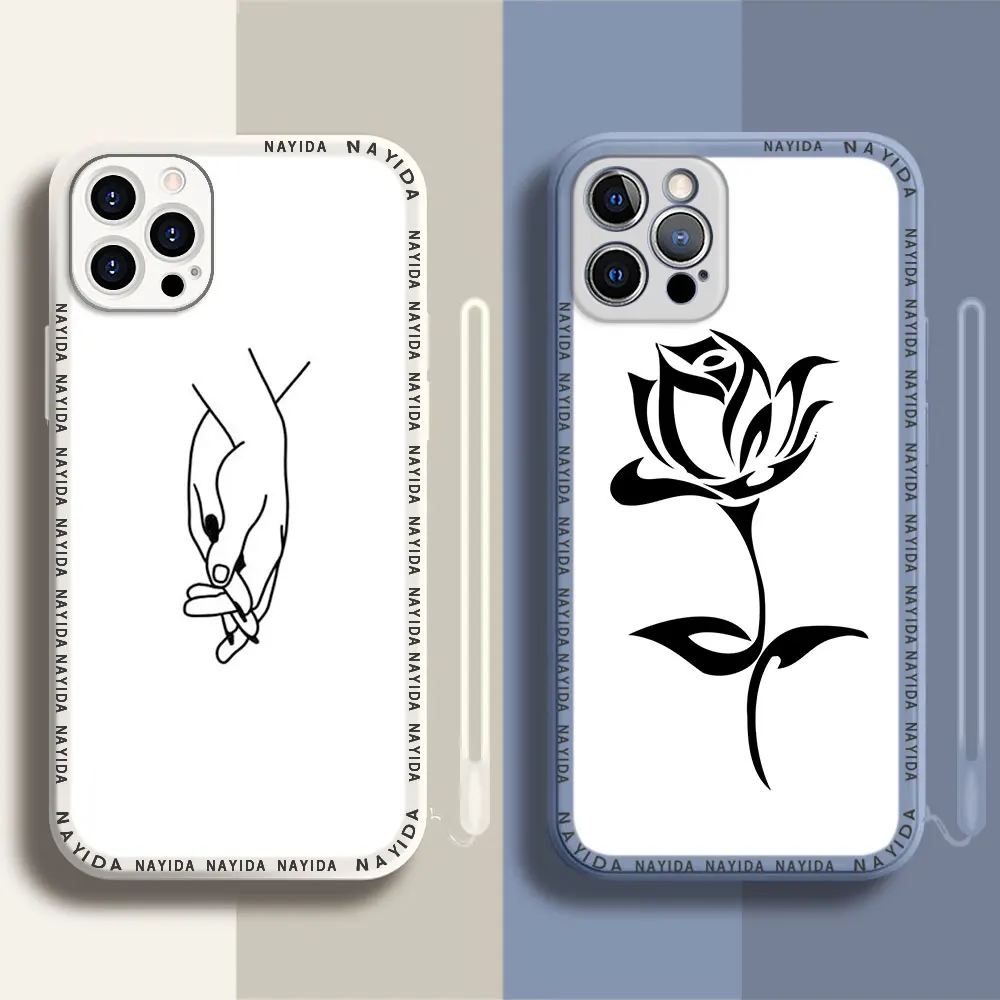 Чехол для телефона iPhone 14, 13, 11, 12 Mini Pro Max, XS, XR, X, мягкий  силиконовый чехол из ТПУ, рисунок на линии, боди-арт | AliExpress