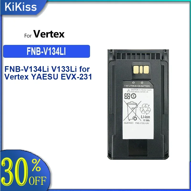 Аккумулятор 2600 мАч FNB-V134Li V133Li для Vertex YAESU EVX-231 EVX-261 EVX-530 двусторонней радиосвязи