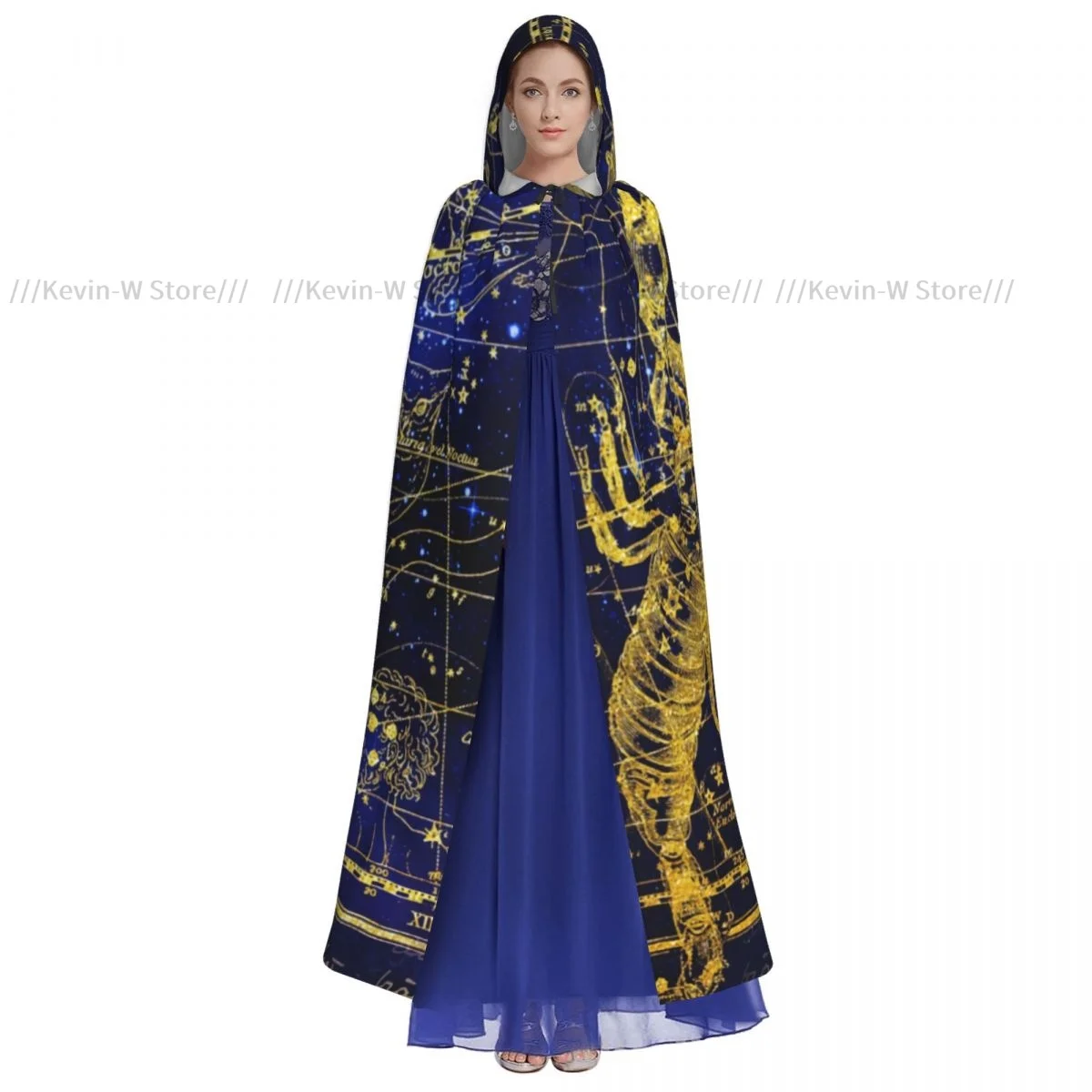 Плащ Mystic Tarot astrодной с капюшоном золотого скорпиона полиэстер унисекс накидка