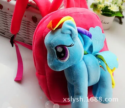 

25CM Size New My Little Pony Rainbow Dash Plush Doll Model Toy Satchel Haversack