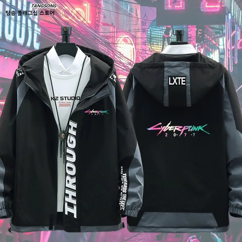  2077 Surrounding the Game Jacket Hooded Men's and Women's Casual Top Trendy All-Matching