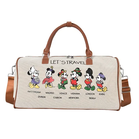 Новая сумка для подгузников Disney с Микки Маусом, мультяшная женская сумка, роскошная Брендовая детская сумка, многофункциональная дорожная сумка