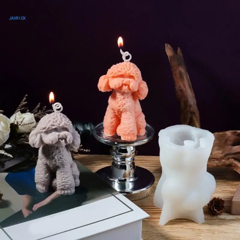 Домашняя силиконовая форма для свечей собак реалистичная ароматических с