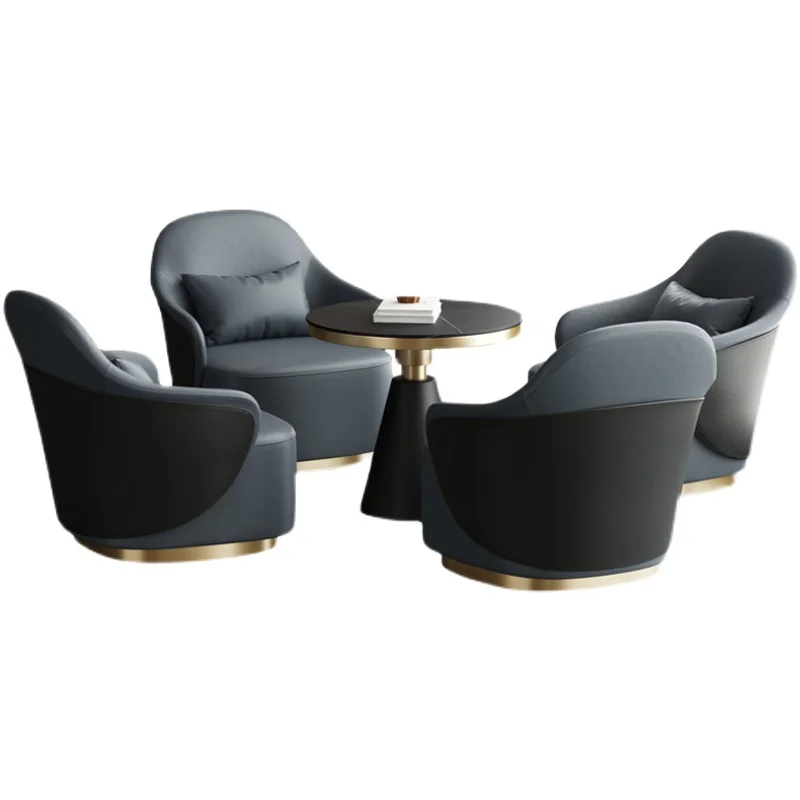 

Nordic Single-Seat Sofa Chair Functional Design Rotating Sofa Negotiation Tables and Chairs