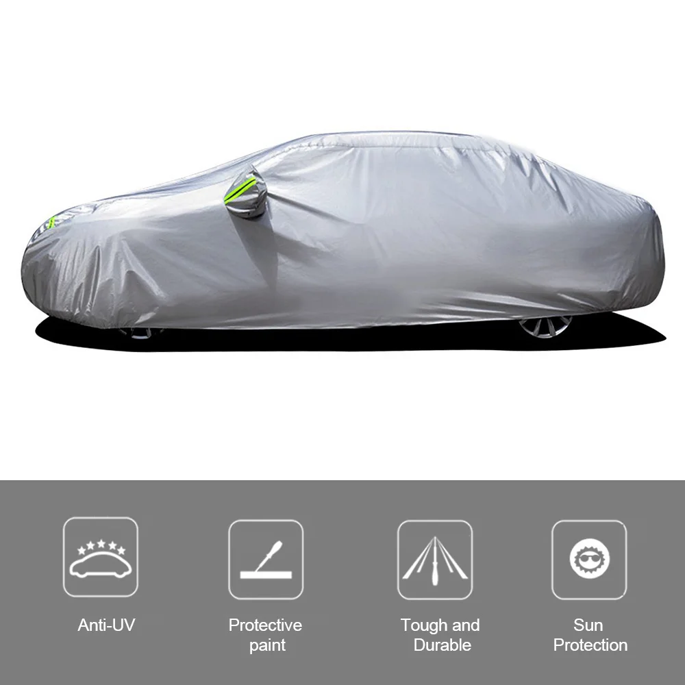 

Universal Car Covers Size S/M/L/XL/XXL Indoor Outdoor Full Auot Cover Sun UV Snow Dust Resistant Protection Cover New