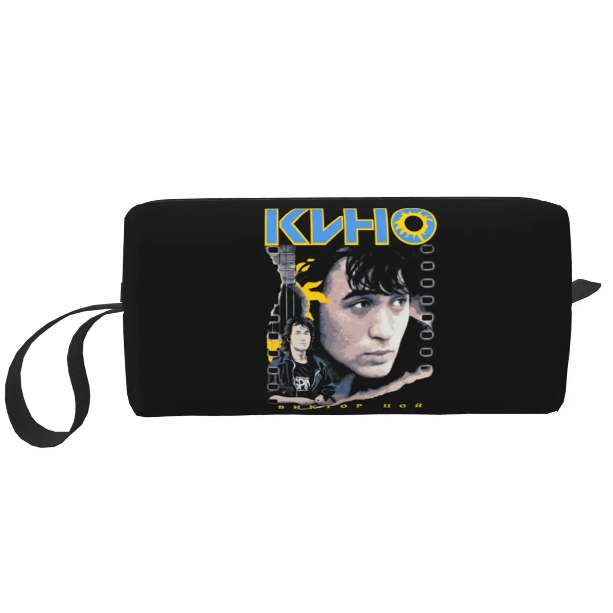 

Fashion Classic Vintage Viktor Tsoi Kino Travel Toiletry Bag for Women Rusian Rock Makeup Cosmetic Bag Beauty Storage Dopp Kit