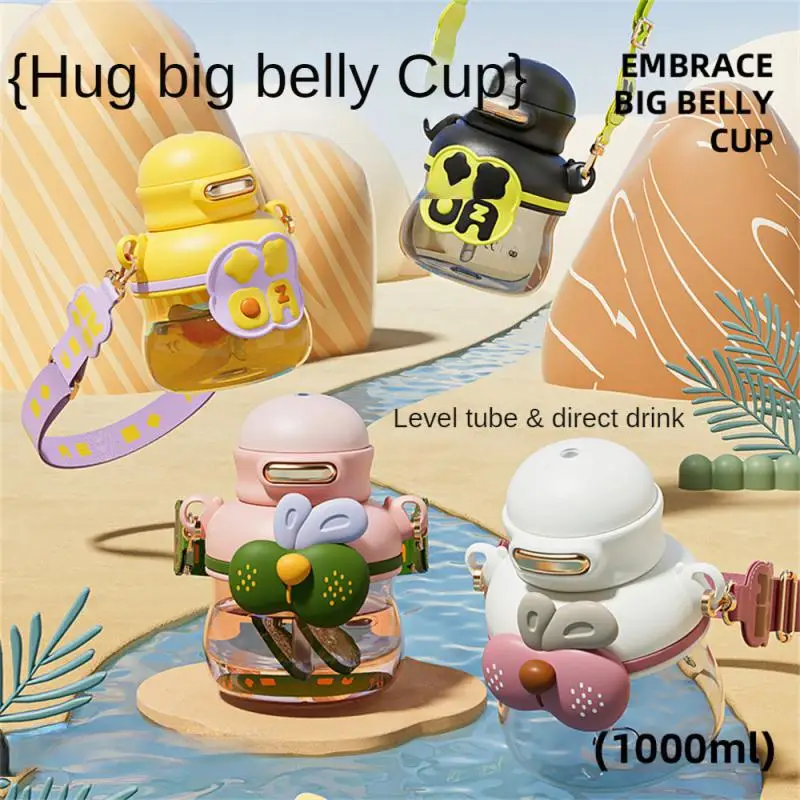 Childrens Giant Gallon Water Bottle High Grade Tritan Material Belly Cup Sports Water Bottle With Pop Up Straw Disasemble Clean