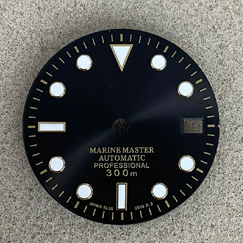 Watch accessories rose nail sunburst dial 29mm C3 green luminous SKX007 turtle mechanical watch NH35/36 movement Date NH35 case