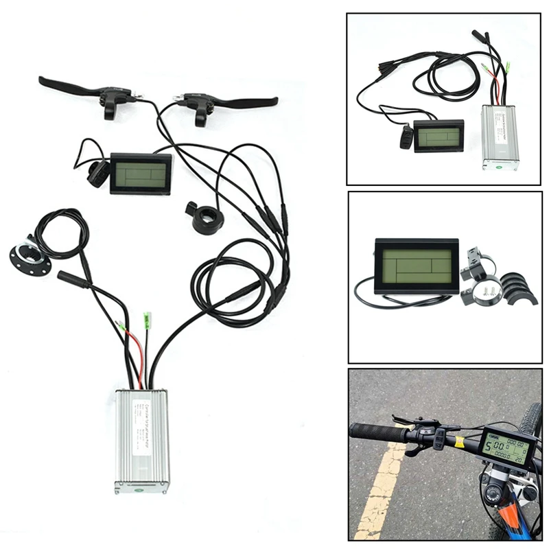 

Electric Bicycle Kit Controller With KT LCD3 Display & Thumb Throttle And Sensor 115PDD Brake Ebike Accessories