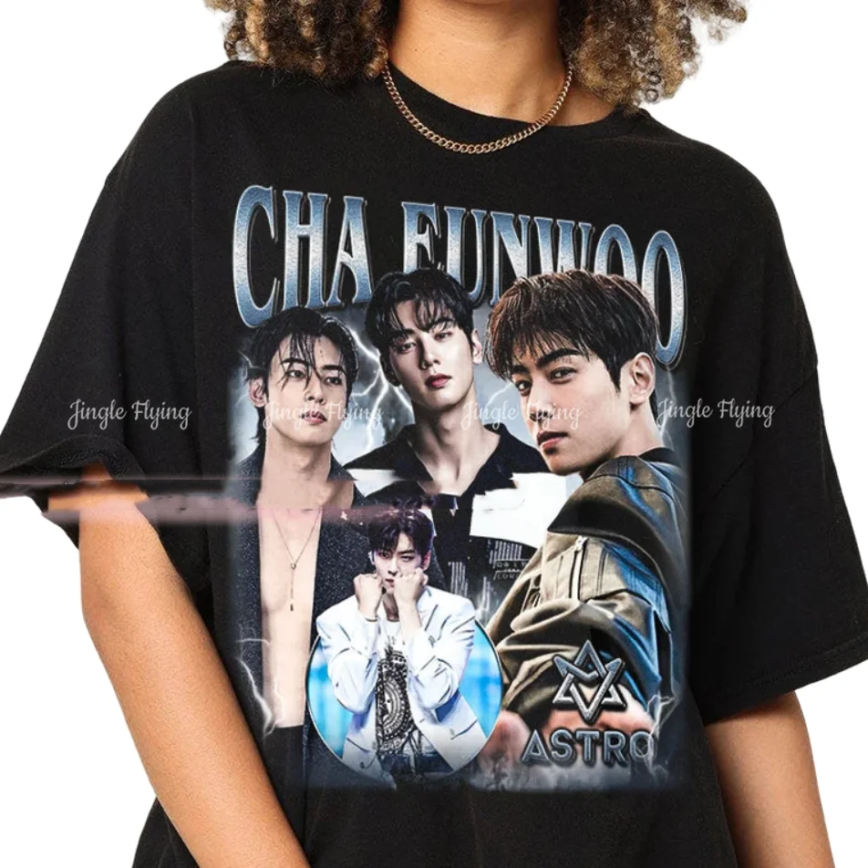 Ограниченная серия футболок Cha Eun Woo Astro Kpop винтажная РУБАШКА УНИСЕКС