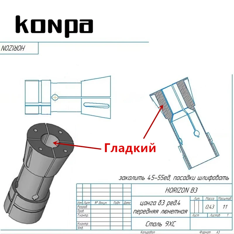 

Цанга HORIZON B3 с круглым отверстием