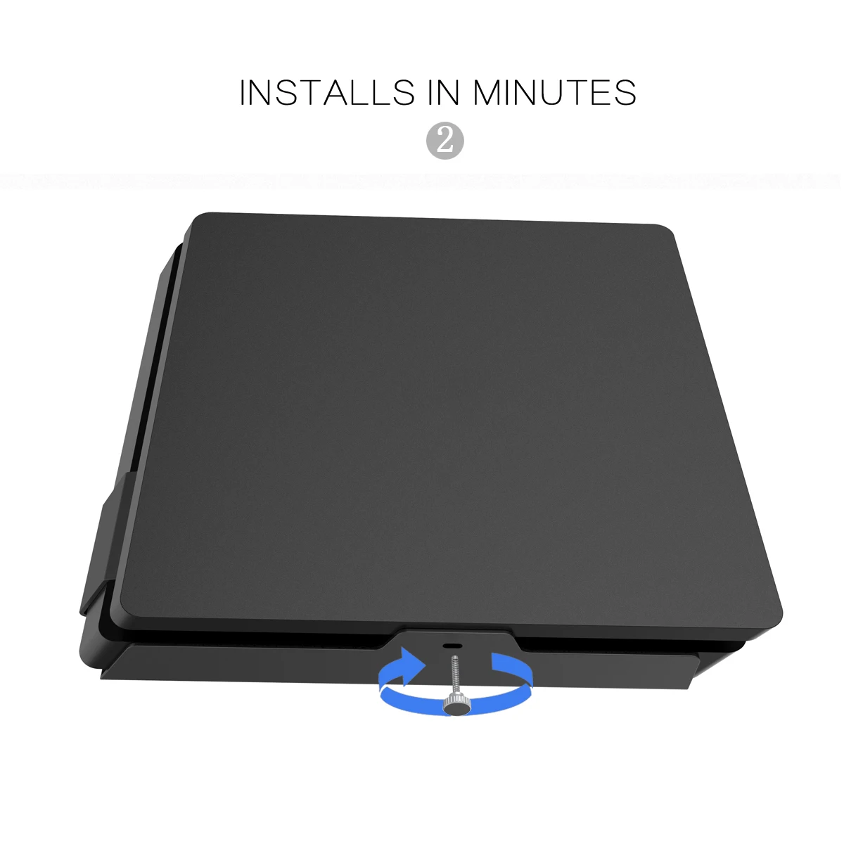 Фото Настенное крепление Monzlteck для PS4 Slim, полностью металлическое Вертикальное Крепление на стену для экономии пространства, легко устанавливае... №4