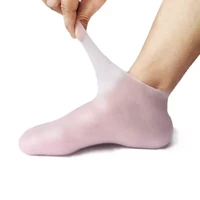 1 pair feet hand care socks gloves moisturizing silicone gel socks foot skin care hand protectors anti cracking spa home u