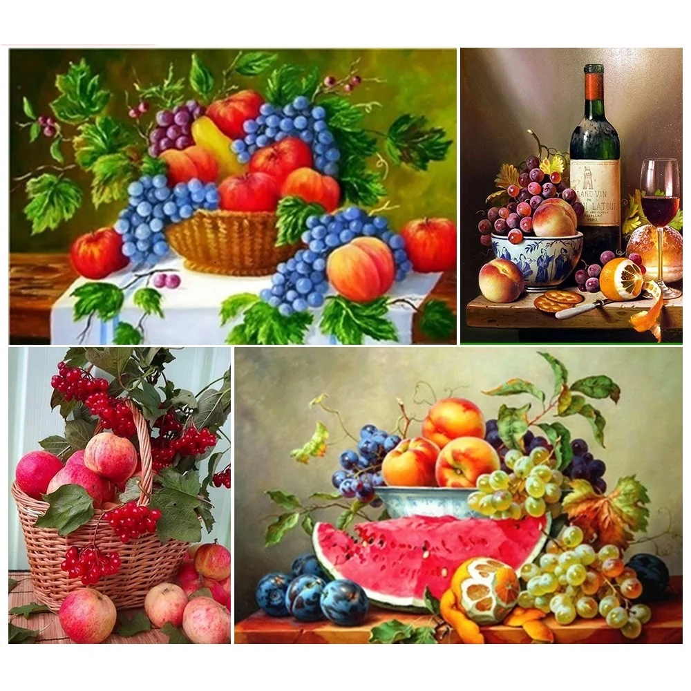 

5d pintura diamante cenário completo broca diamante pintura mosaico frutas imagens diamante bordado diy strass decoração da sua