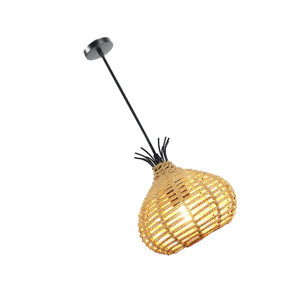 

1pc Simple Weaving Craft Hanging Lamp Indoor Hanging Light Scene Decor