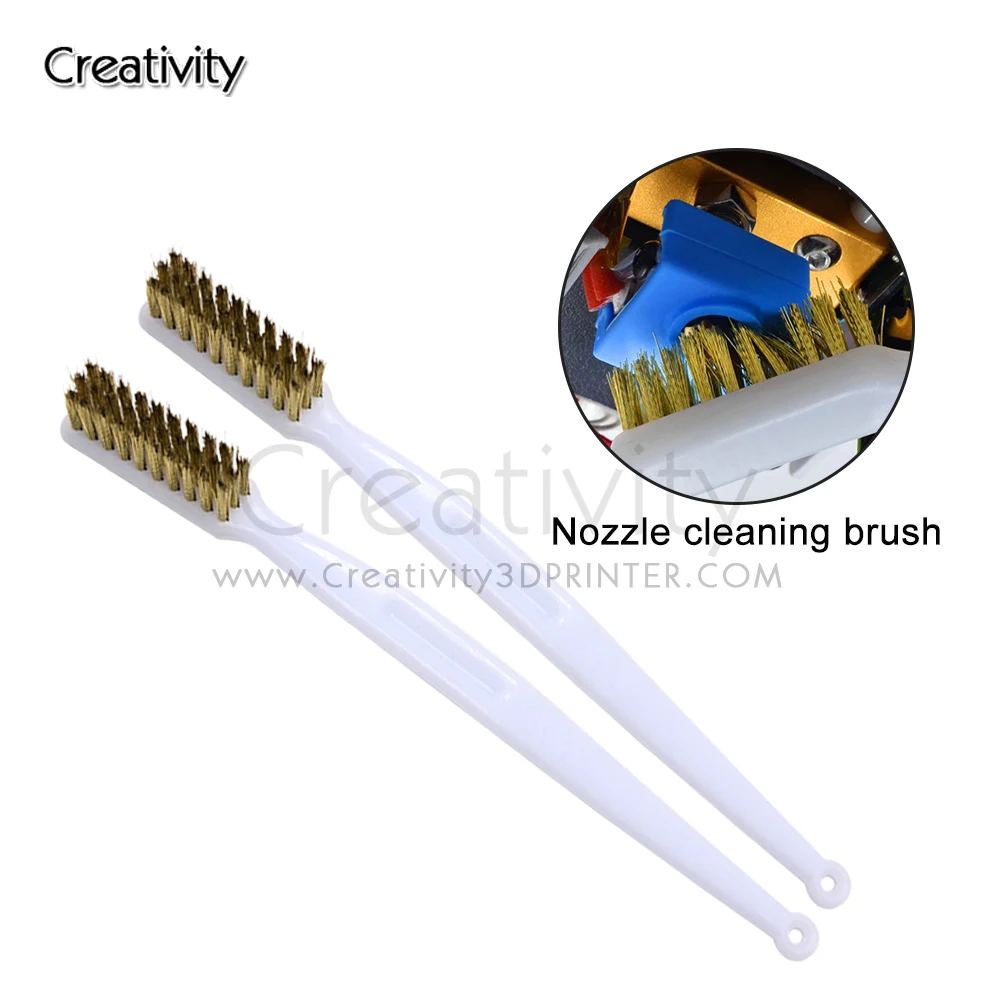 

3D Printer Tool Copper Wire Toothbrush Nozzle Brush For Cleaning Nozzle /Heating Block /Hotend Hot Bed Cleaner derusting Parts