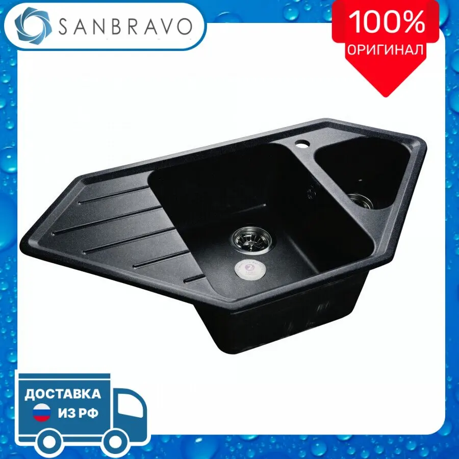 Мойка кухонная Granfest Corner C-950E черный |