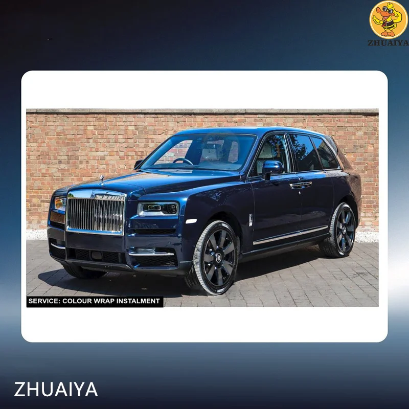 Темно-синяя виниловая пленка ZHUAIYA серии Hyper Gloss обмотка для автомобиля легкая