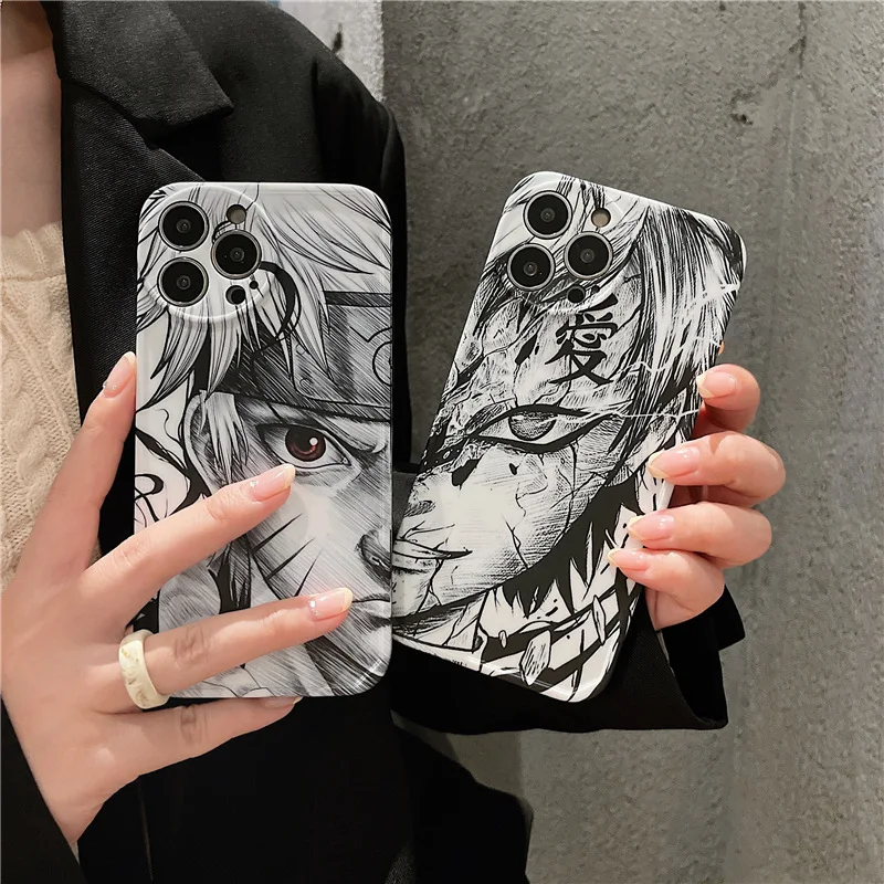 

Anime Naruto Uzumaki Gaara Phone Case Silicone Soft for Iphone 13 12 11 Pro Mini XS MAX 8 7 Plus X 2020 XR Couple Phone Cover
