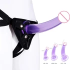 Трусики с большим пенисом, секс-игрушка для женщин, ремешок на реалистичном ремешке Didlo с жгутом для лесбиянок, женщин, пар, Анальная пробка, игры для геев и взрослых