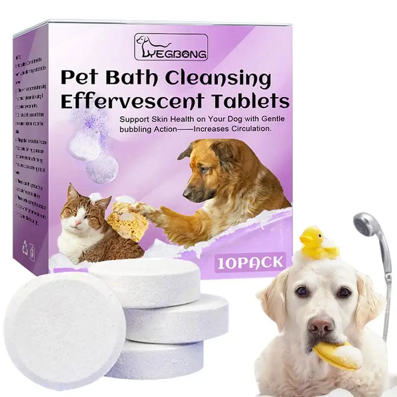 

Таблетки для ванны для домашних животных, безопасные очистители собак с технологией длительного выпуска, экологически чистый средство для устранения запаха домашних животных для вонючих собак