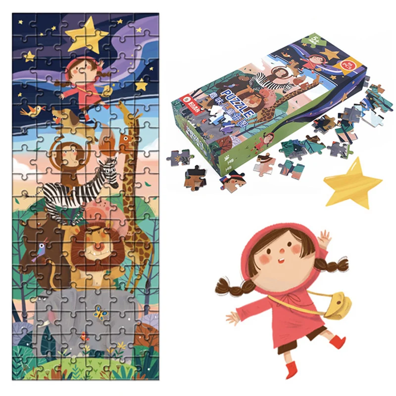 

96 Pieces Baby Cartoon Story Puzzle Toys for Kids Learning Educational Jigsaw Toys Early Childhood Decompression Puzzle Gifts