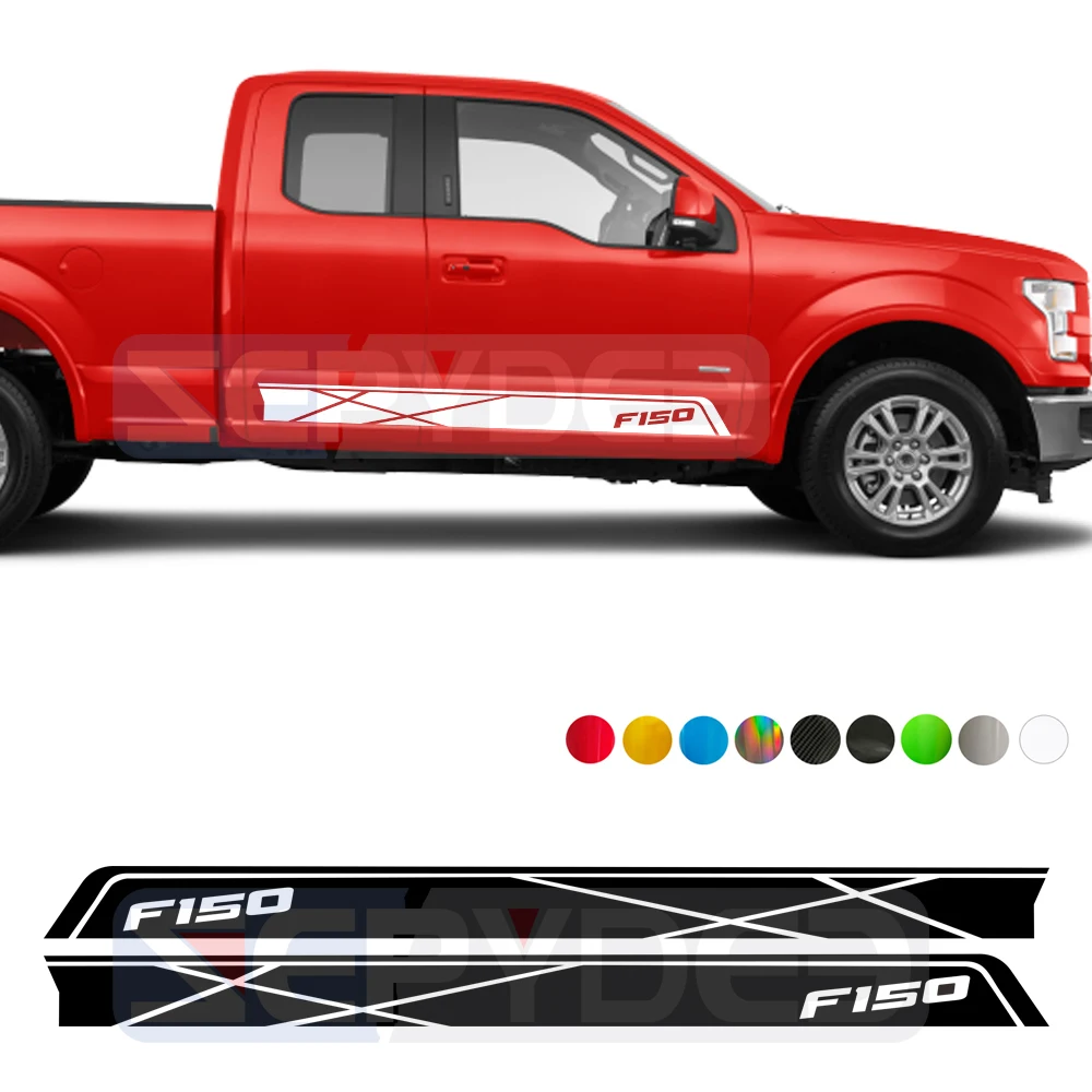 1 пара двухсторонних наклеек на юбку автомобиля для Ford F150 Ranger Raptor декор кузова