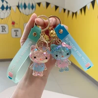sanrio hellokitty cinnamoroll kawaii japanese cute keychain jewelry creative acrylic cartoon pendant jewelry doll couple