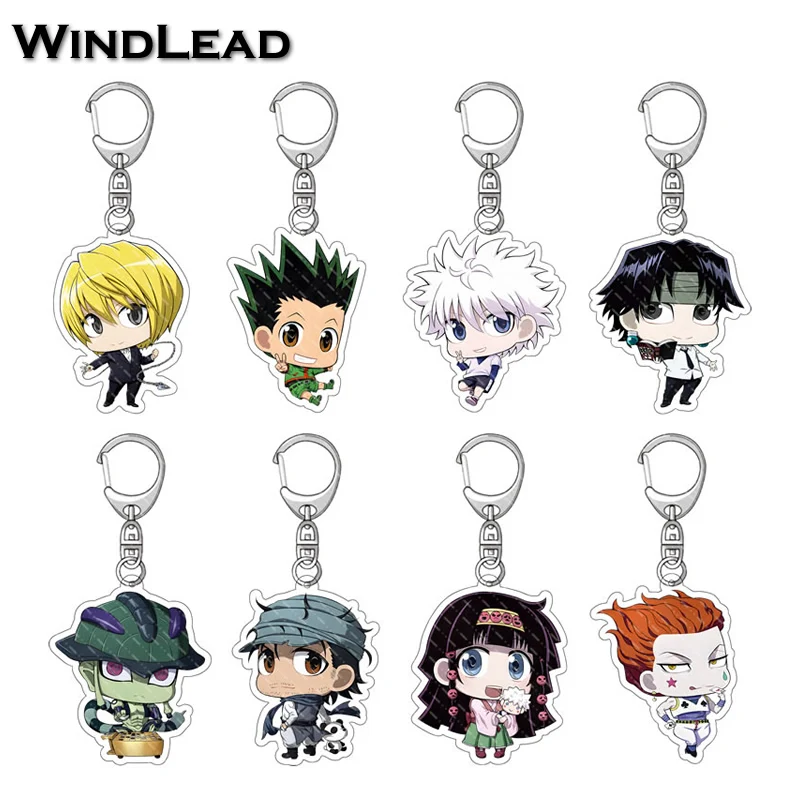 

New 15 Styles Hunter X Hunter Keychain Killua Zoldyck Kurapika Gon Keyrings Arcylic Pendant Key Chain Cosplay Accessories