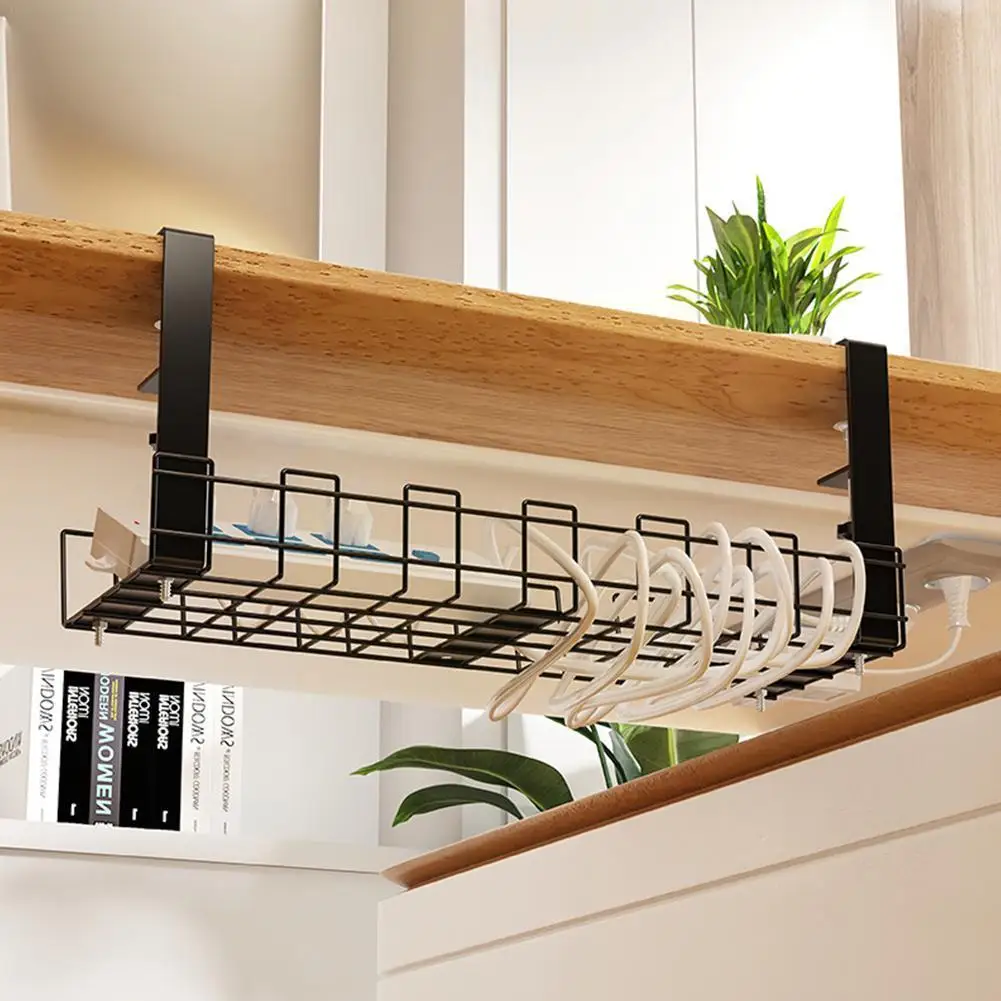 

Home Office Desk Wire Organizers Under Table Storage Hanging Rack Rack Table Outlet Holder Line Finishing Rack Rack Bottom X8T1