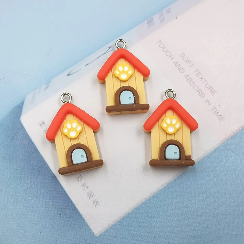 10 шт. забавные подвески в виде домика собаки для сережек брелоков Мультяшные