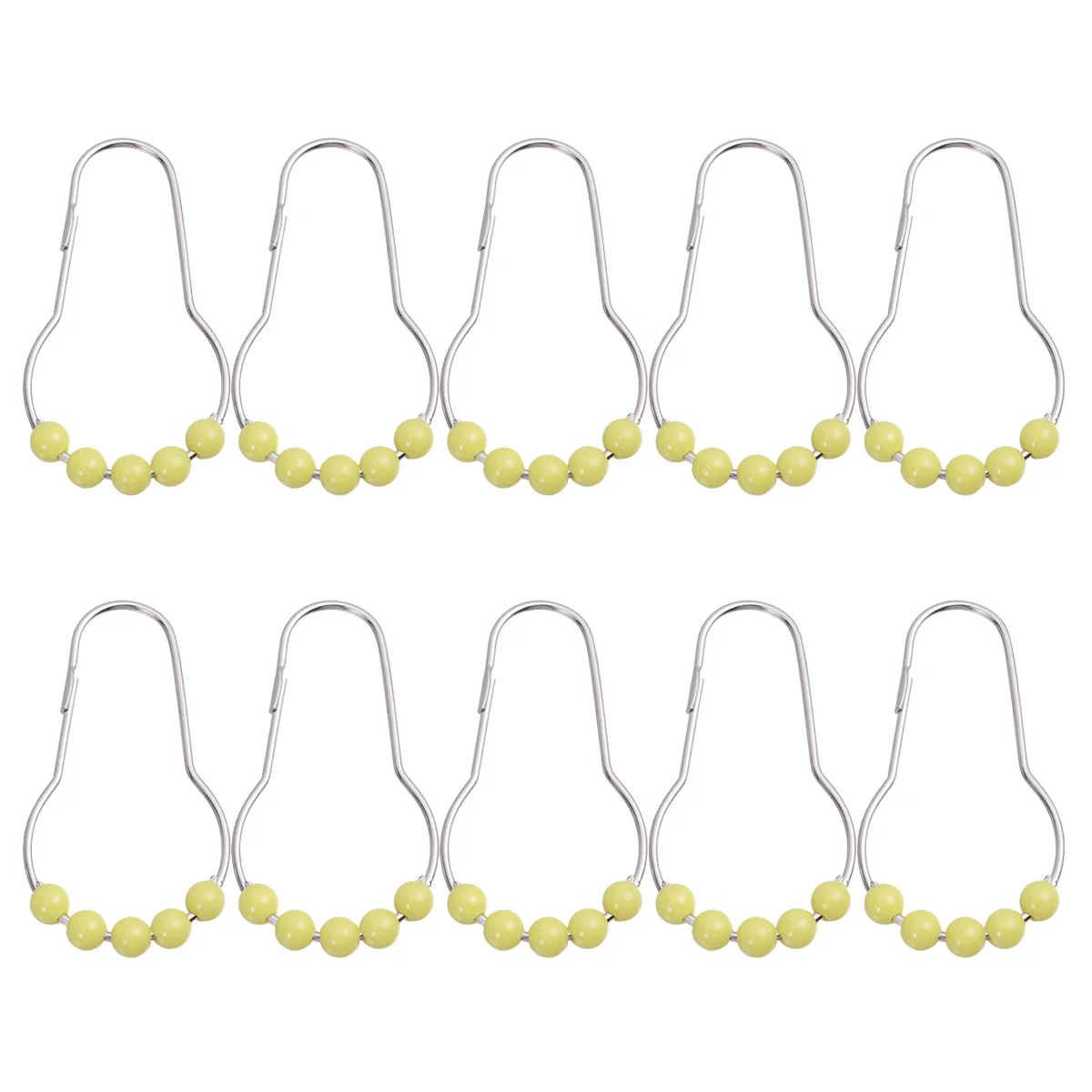 

25PCS Colored Roller Plating Curtain Hooks Curtain Hangers Curtain Rings for Toilet Bathroom Home