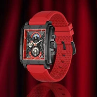 lige 2022 new quartz watches men silicone sport brand luxury military man watch date clock fashion square chronograph wristwatch