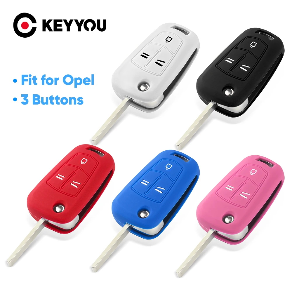

KEYYOU, 3 кнопки, флип-чехол для автомобильного ключа для OPEL Astra H Corsa D Vectra C Zafira