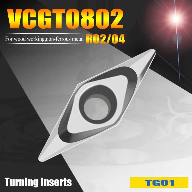 Токарные инструменты для внутреннего токарного станка, вставки VCGT080204 ML VCGT080202, фрезерные инструменты с ЧПУ, вставки для цветного металла, алюминия, меди
