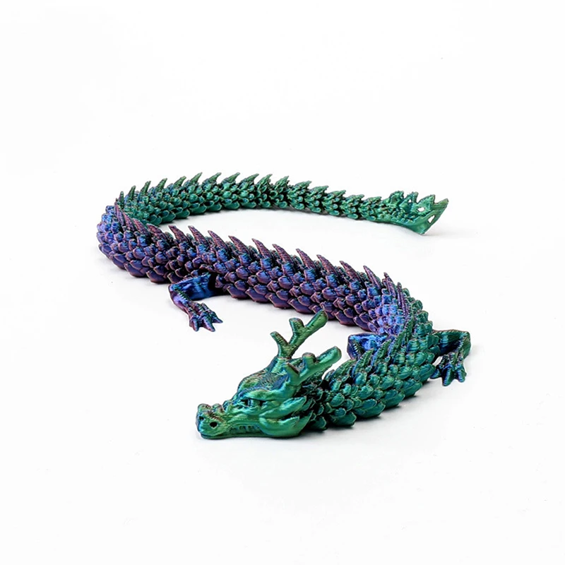 

Articulated Dragon Home Office Decoration 3D Printed Kids Gifts Chinese Flexible Realistic Made Ornament Toy Model 2023