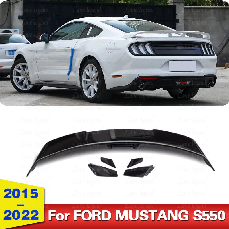 ДЛЯ FORD MUSTANG S550 2015-2022 GT STYLE Глянцевое черное крыло опоры заднего багажника
