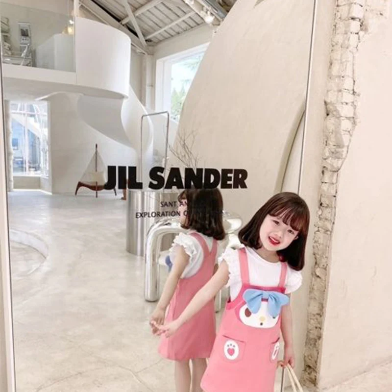 

Kawaii Sanrio Cartoon Girl Dress Mymelody Suspenders Dress Spring Summer Autumn Cute Sweet Children