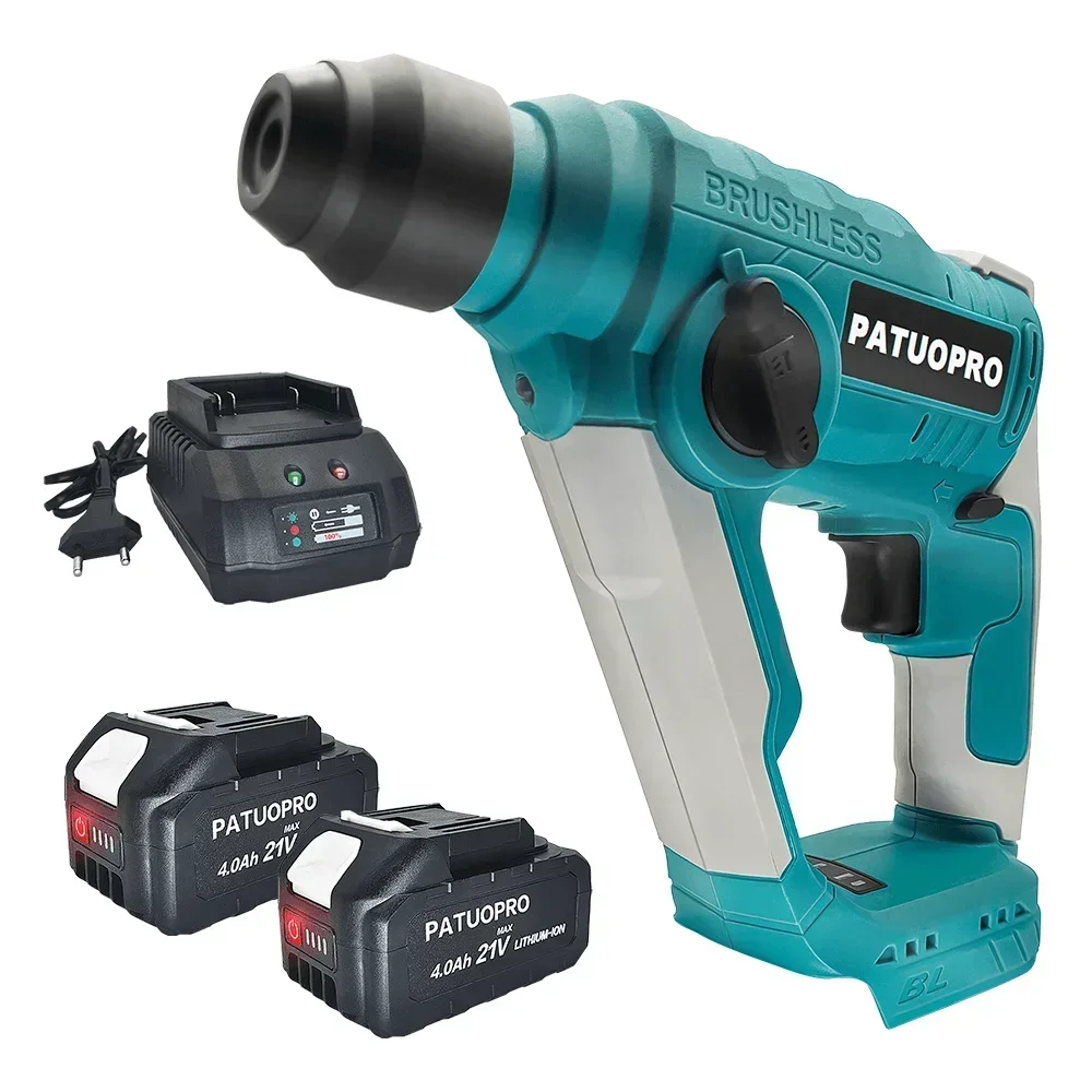 

PATUOPRO Бесщеточный аккумуляторный перфоратор 20 мм для Makita 18 В